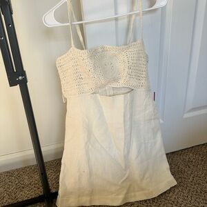 REVOLVE Cream Crochet Detail Chemise